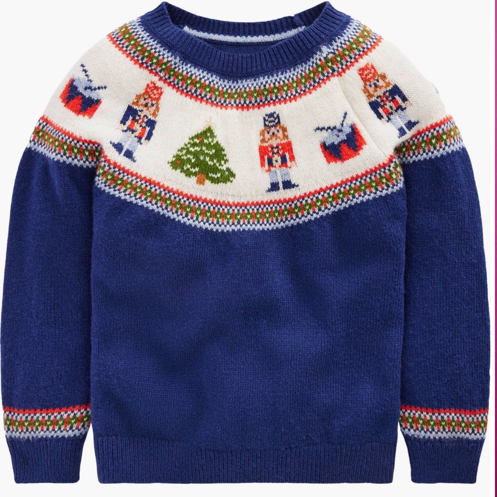 Mini Boden Kids’ Fair Isle Crewneck Sweater